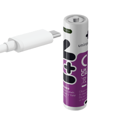 Литиево-йонна батерия 18650 Uniross 18650 - 2000 mAh - 10A + USB Type C