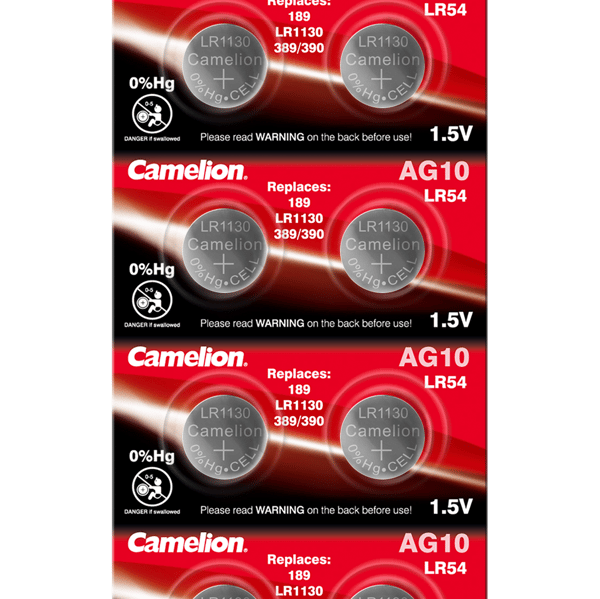Алкални батерии AG10 Camelion - LR1130 - 389 - 189