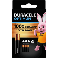 Алкални батерии ААА Duracell Optimum MX2400 AAA - 4 броя