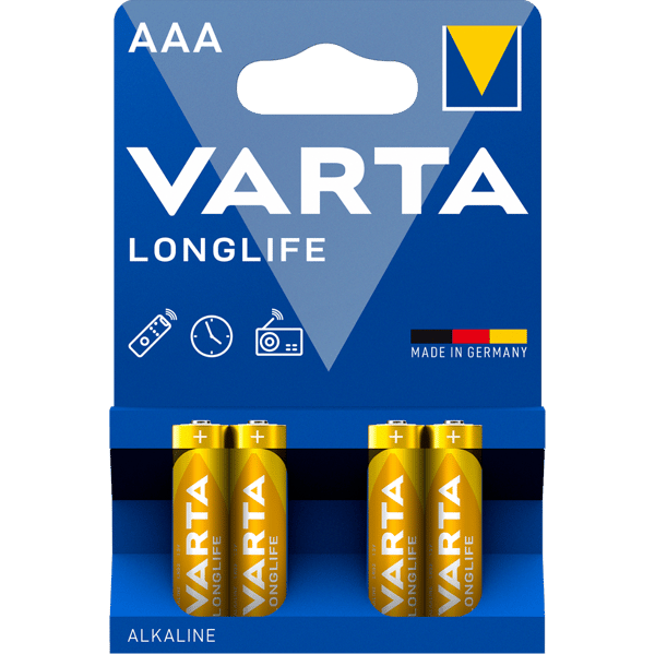 Алкални батерии ААА Varta Longlife AAA - 4 броя