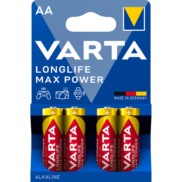 Алкални батерии AA Varta Longlife Max Power