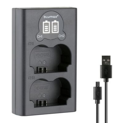 Зарядно за 2 батерии Fuji NP-W235 с LCD дисплей - 8.4V