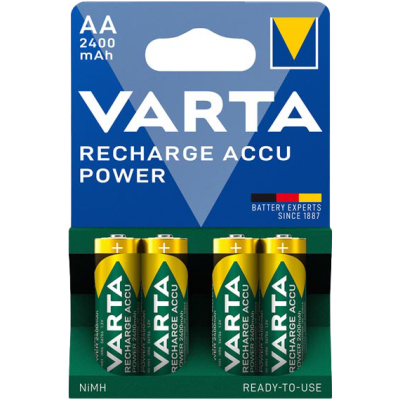 Акумулаторни батерии АА Varta Power AA - 2400 mAh - 4 броя - 1.2V