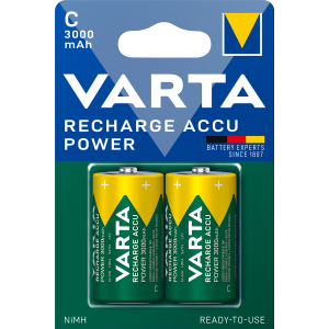 2 Акумулаторни батерии HR14 Varta размер C 3000 mAh - 1.2V