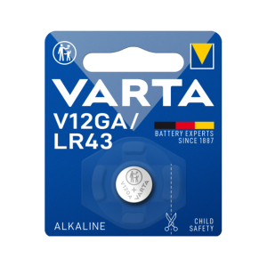 Алкална батерия LR43 Varta V12GA - AG12 - 1.5V