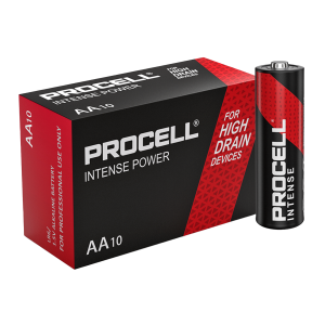 Алкални батерии АА Duracell Procell Intense MN1500 AA - 10 броя
