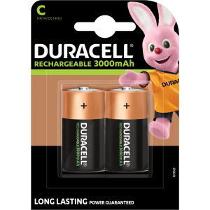 2 Акумулаторни батерии C Duracell C HR14 - 3000 mAh - 1.2V