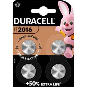 Литиеви батерии DL2016 Duracell CR2016 - 3V - 4 батерии