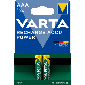 Акумулаторни батерии ААA Varta Power AAA - 800 mAh - 1.2V - 2 батерии