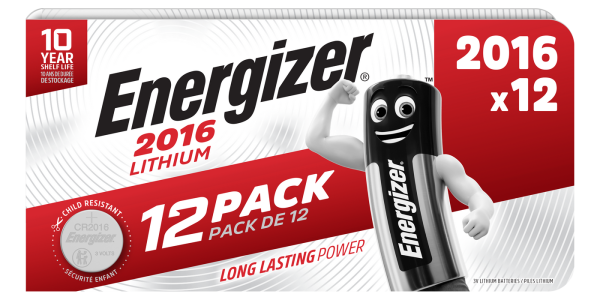 12 Литиеви батерии CR2016 Energizer ECR2016 - 3V