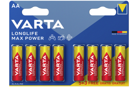 Алкални батерии AA Longlife Max Power - Varta BL5+3