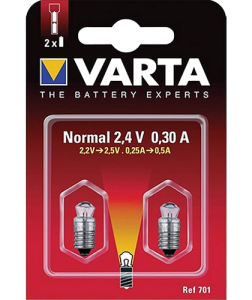 2 Крушки за фенер Varta V701 2.4V - резба