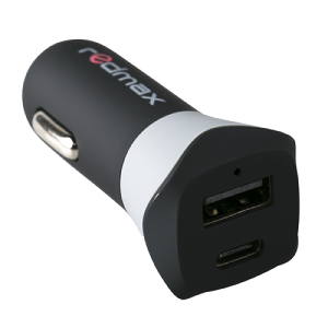 Двоен мини USB адаптер за кола 1 x 2.4A + 1 x 3.0A USB Type C