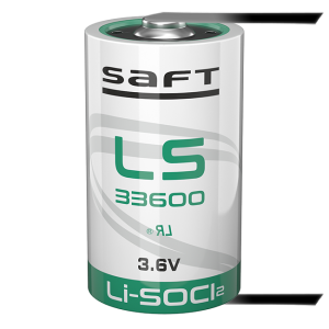 Батерия LS 33600 Li-SOCl2 Saft ER-D 3.6V 17000mAh с U-пластини